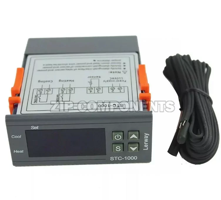 Программируемый контроллер 1 датчика 220V STC-1000